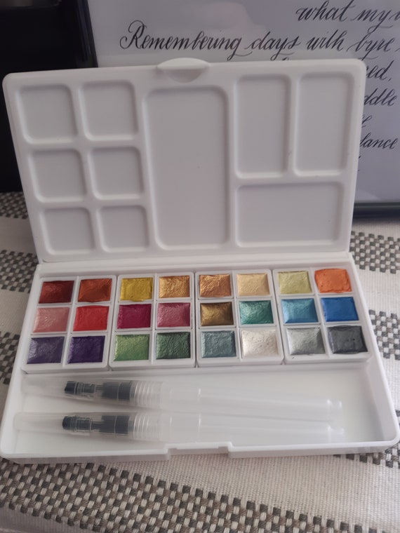 20 Colors Watercolor Paint Set, Glitter Watercolour Solid Paint - View #3
