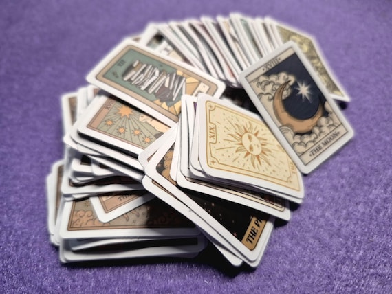 Small Tarot Stickers - 25/50pcs - Assorted Designs - Waterproof Fantasy Decals