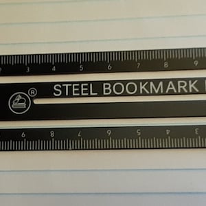 Manganese Steel Bookmark Ruler: 12cm School Supplies