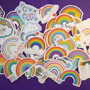 Rainbows Stickers, Rainbows cartoons, Happy stickers Set of 25/50 pieces Decal Stickers Phone Laptop Car Stickers Notebooks Luggage