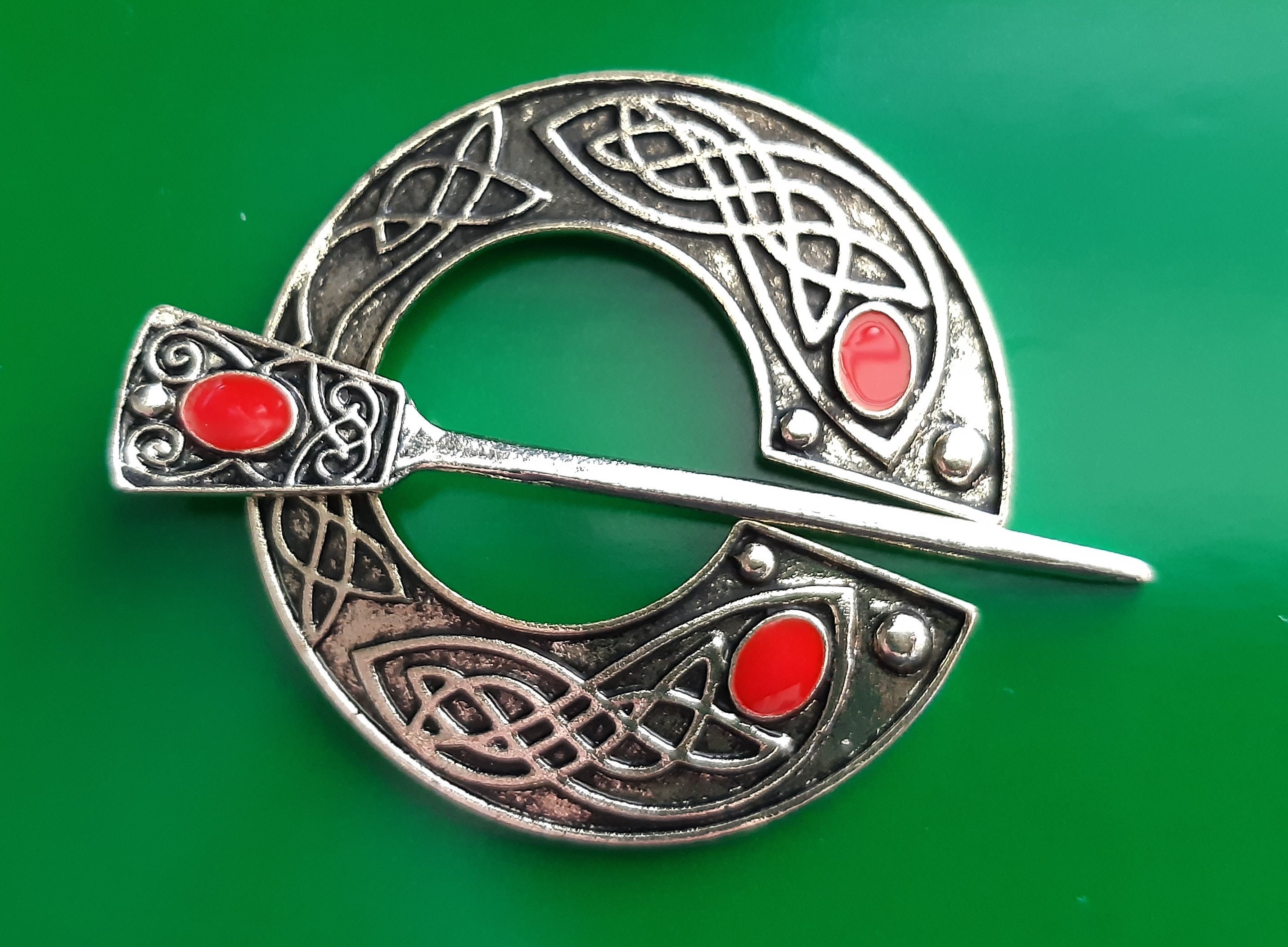 Retro Penannular Brooch Cloak Pin Scarf Buckle Medieval Norse Viking Jewelry - Antique Silver, 3.1x3.8cm Antique Bronze