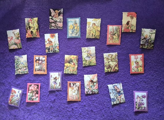 Vintage Fairy Stickers: Colorful Nature Spirits, Scrapbook Planner Stickers, 23/46 pieces