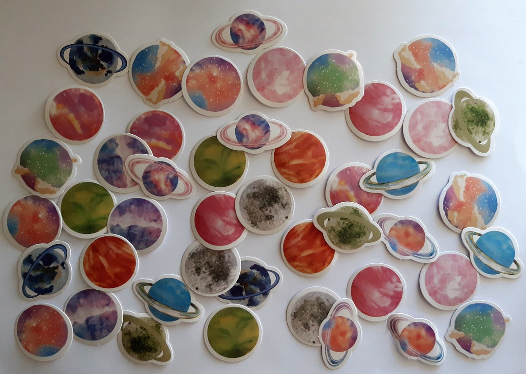 Planets Stickers, Sky Stickers, Colorful Stickers, Astronomy Stickers ...