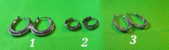 Hypoallergenic Earrings - Piercing - Retro Punk Earrings - Minimalist Pattern Earrings - Unisex Earrings - Viking Jewelry - 3 designs