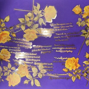 Rosas amarillas y frases de amor, 14/28 piezas, frases brillantes y doradas, etiquetas translúcidas, pegatinas para mascotas, pegatinas decorativas, scrapbooking