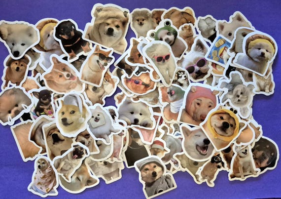 I love dog stickers, Cute dog images. Decorative stickers. Sets of 25 or 50 pieces. No repeated patterns, high-quality waterproof stickers