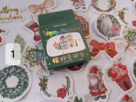 Christmas Stickers - Christmas Decorations - Christmas Labels - Christmas Gift Sealing - Christmas Journaling - Christmas Deco - 46 pieces