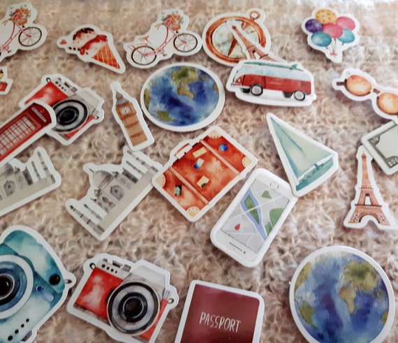 Travel Alone Mini Paper Stickers Decoration 23/46 pcs DIY Album Diary Scrapbooking Planner Label Sticker Kawaii Stationery