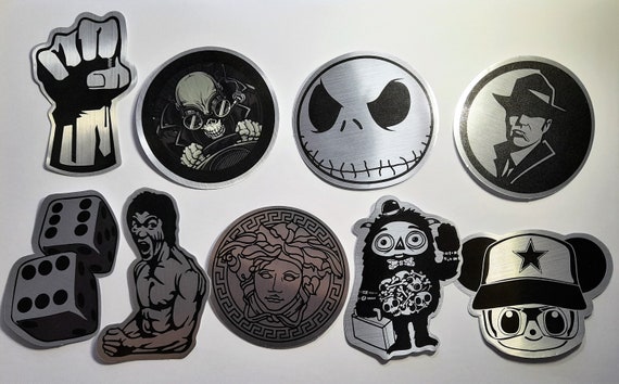 Metallic Black and White Stickers Graffiti Sticker 25/50 different stickers for Laptop Luggage Car Styling Wall Guitar Cool Stickers Novelty