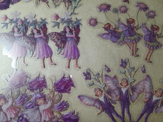 Lilac Fairy Stickers, Clear Fairy Stickers, Beautiful Package, Magical Lilac Fairies, Mystical Fairy Friends 45 pieces, Plastic Stickers