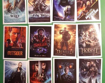 Movie Poster Stickers: Waterproof Scrapbooking Decals (25/50 Pieces)