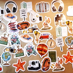 Stickers reizen landschapslabel 22/45 stuks memorabilia voor reizen dagboek Decoratief briefpapier Stickers Scrapbooking Dagboek Album Stick Label
