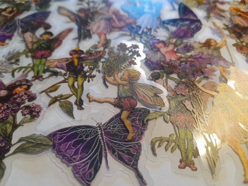 Purple Fairy Stickers: PET Scrapbook Stickers (22/45 Pieces) - Etsy