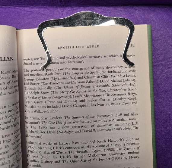 Bookmark, Page Holder for music books, Cooking Recipes, Magazines, and Newspapers. Scrapbooking accessories.