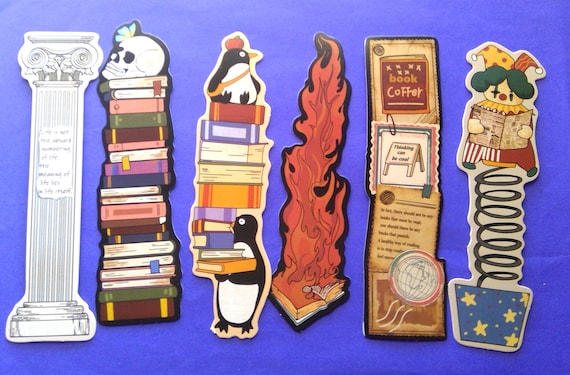 Creative Bookmarks, Vintage Reading Bookmarks, 10 assorted pieces, Reading Pages Books, Favourite Pages marks, Paper Cards, Creative Gifts