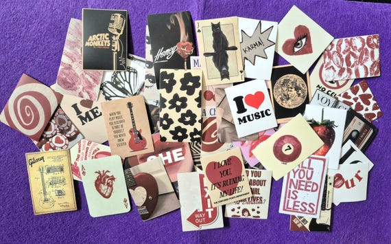 Retro Y2K Stickers Downtown Scrapbooking No repeated patterns Waterproof PVC (25/50 Pieces)