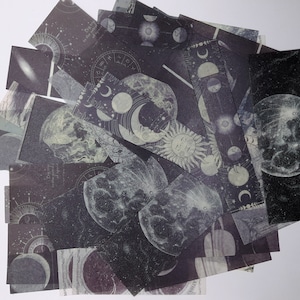 Vintage Maan Astrolabium Label Papieren Sticker 45 stuks Pakket DIY Dagboek Junk Journal Decoratie Stickers Album Scrapbooking