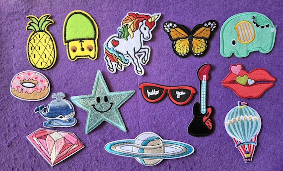 Colorful Embroidery Iron-On Patches For Clothing, Ironing Sew On, Cloth  Repair. 6 assorted pieces