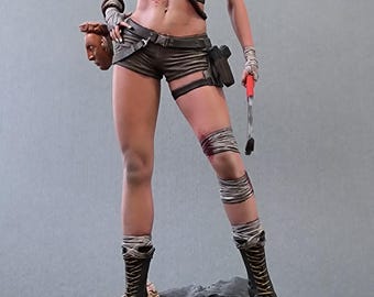 Figura coleccionable de Lara Croft: Tomb Rider de resina pintada a mano a escala 1/8