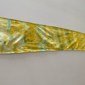 Electric Eel Long Narrow Ice Dyed Tapestry, Upcycled