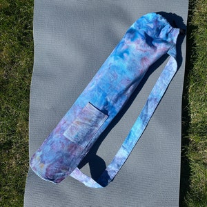 Waterfall 3 Ice Dyed Tie Dyed Yoga Bag, Upcycled