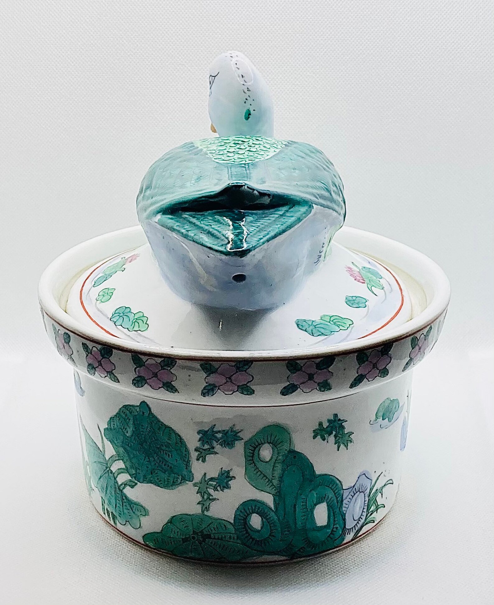 Hand Painted Duck Shaped Soup Tureen Chinese Export Famille Etsy