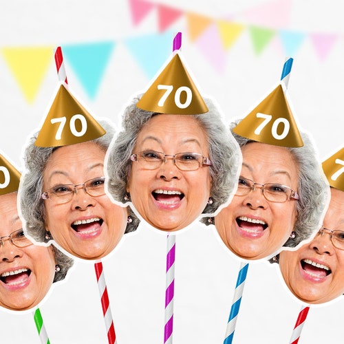 Décorations de fête d'anniversaire personnalisées pour les 70 ans