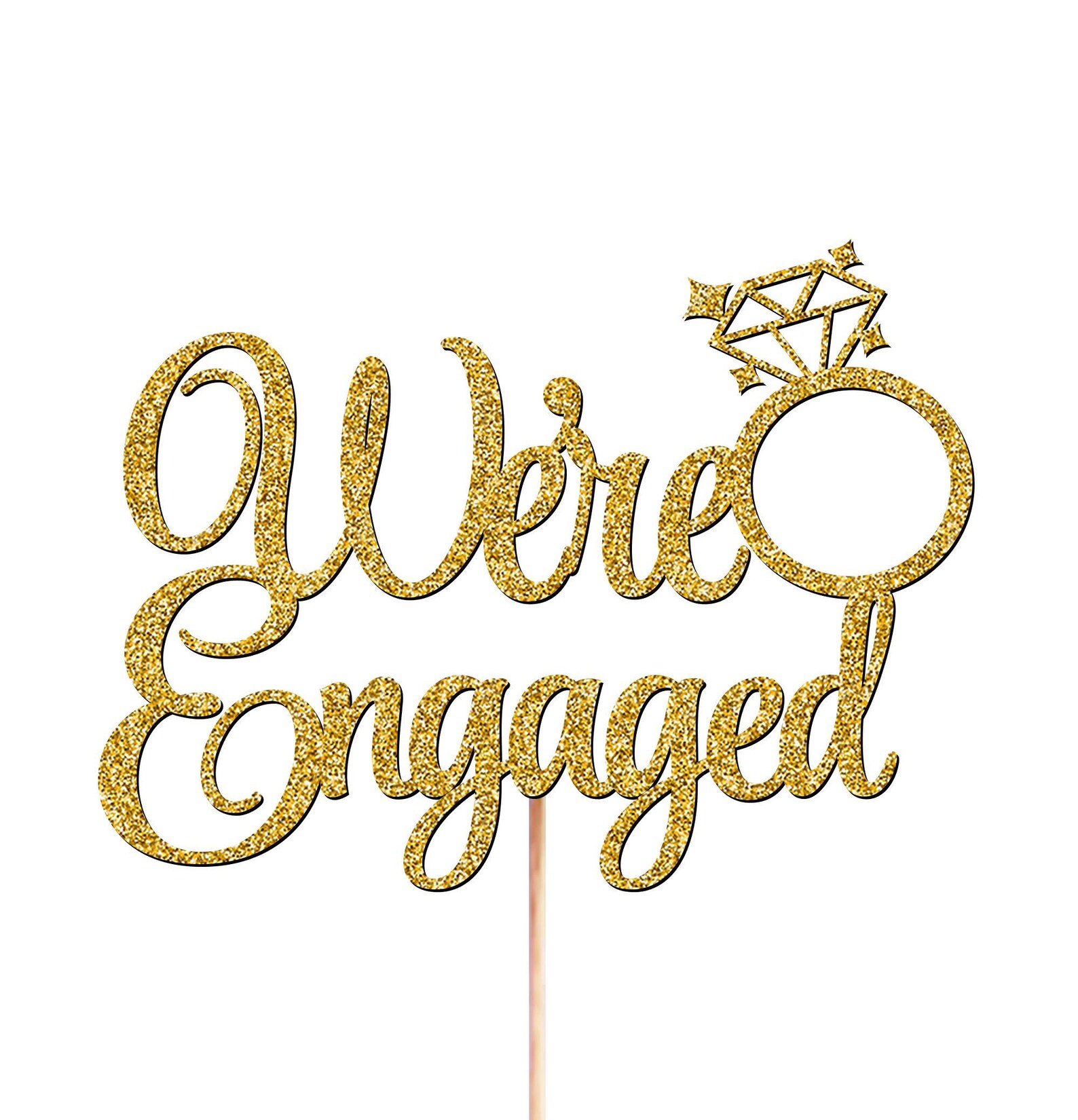 Personalised Custom Engagement Cake Topper Party Decorations Etsy