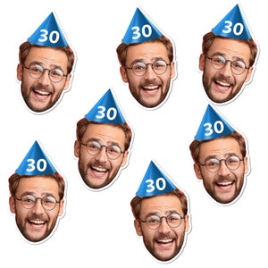 150 x Custom Photo Face Table Confetti 30th Birthday Party Decorations Personalised 21st 25th 40th Decorations For Women Him Her HBD30 bild 7