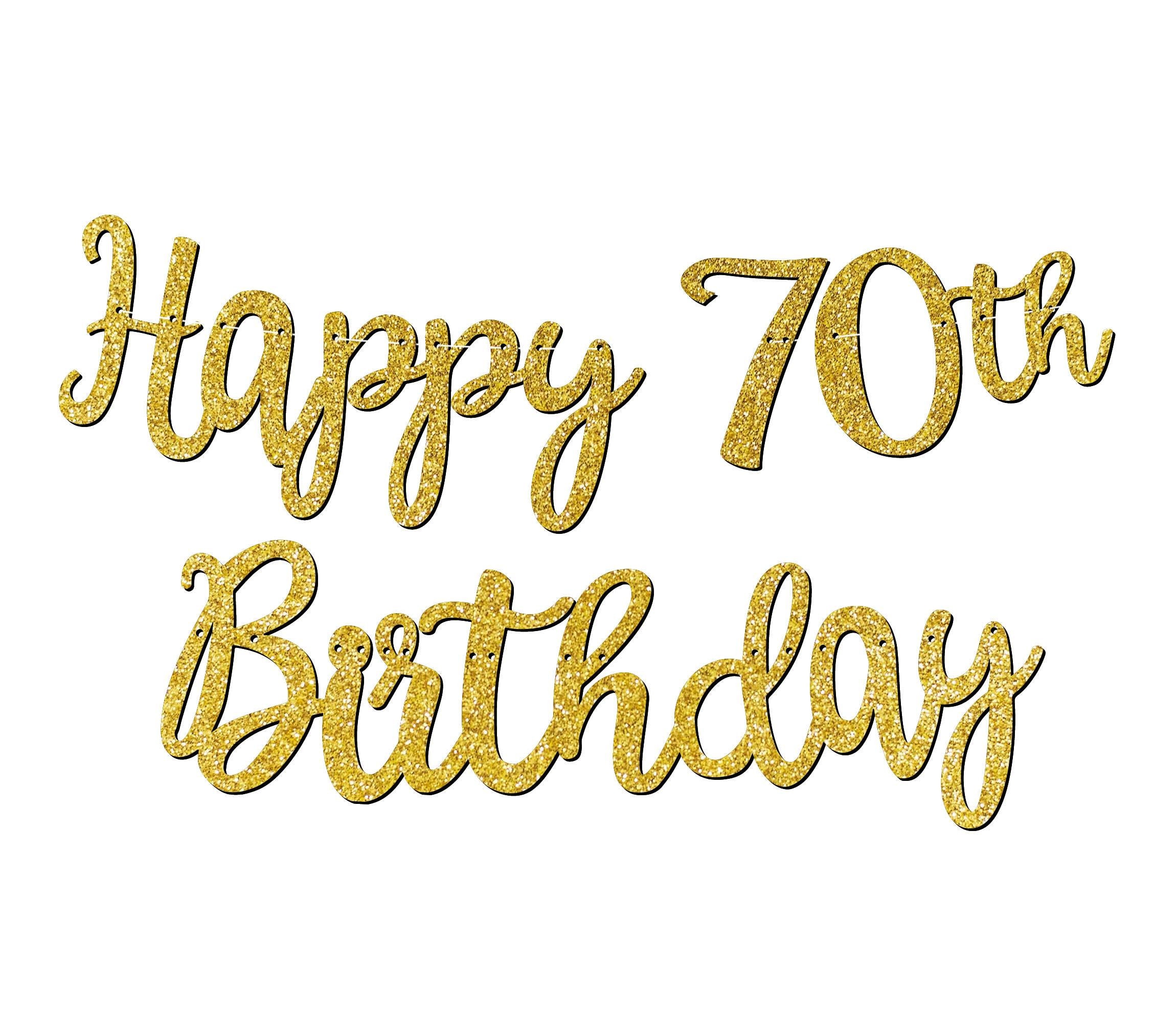 Personalised Custom 70th Birthday Banner Party Decorations ANY  Etsy