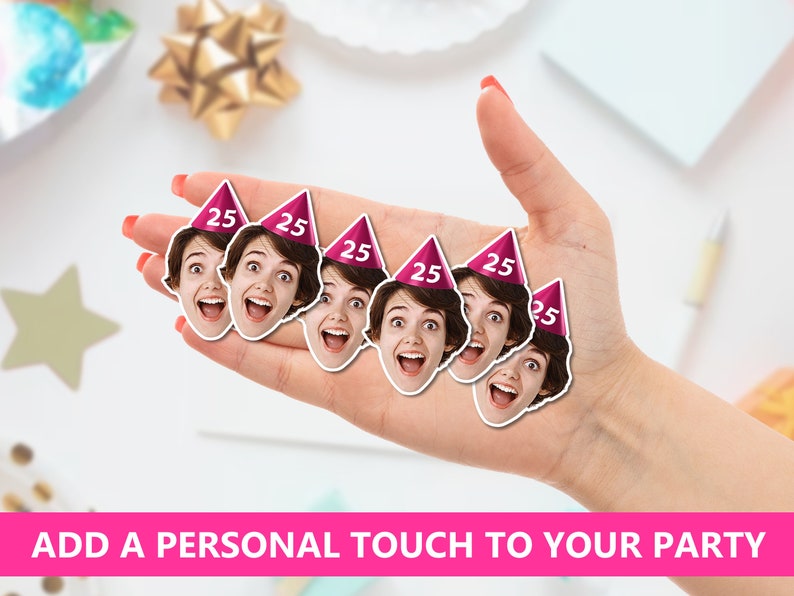 150 x Custom Photo Face Table Confetti 30th Birthday Party Decorations Personalised 21st 25th 40th Decorations For Women Him Her HBD30 bild 2