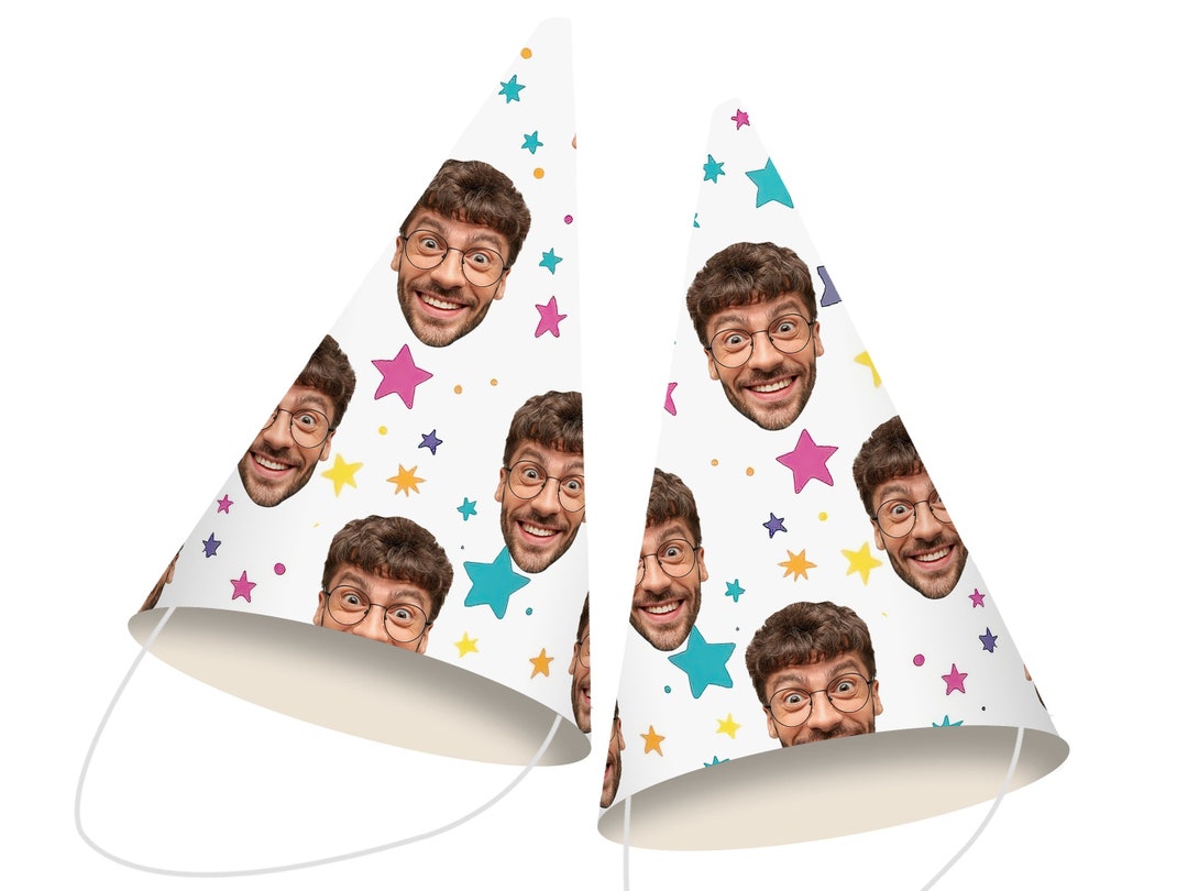 Personalised Photo Face Party Hats for 40th Birthday Party Decorations