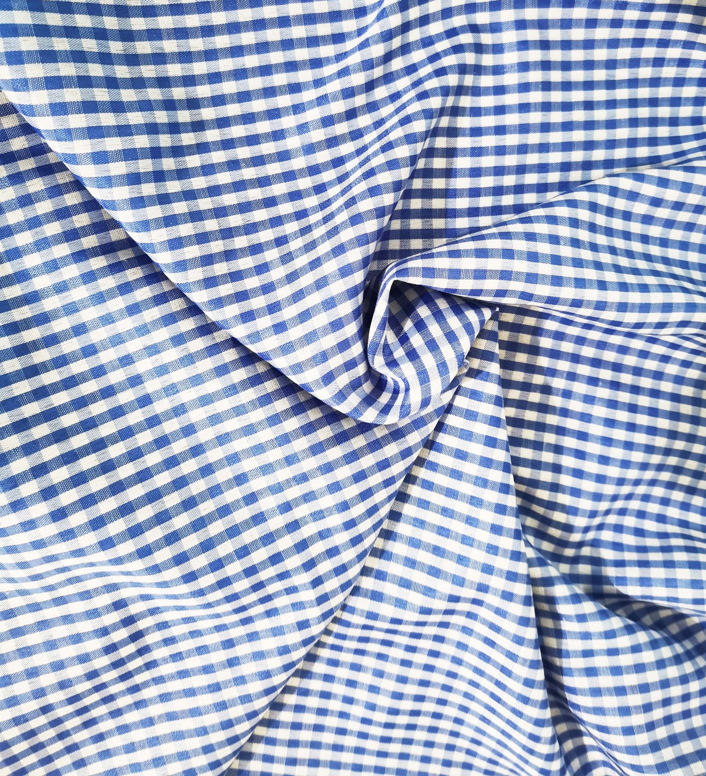 Cotton Gingham Check Fabric By Yard Metre For Tablecloth Etsy