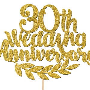 Personalised Custom 30th Wedding Anniversary Cake Topper Party Decorations ANY YEAR 20th 25th 50th Rose Gold P1421