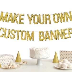 Custom Make Your Own Banner Letters Personalised Party Decorations for Birthday Engagement Hen Do Stag Night Baby Bridal Shower Anniversary