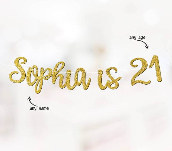 Personalised Custom 21st Birthday Banner Party Decorations ANY - Etsy