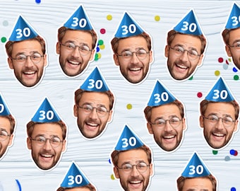 150 x Custom Photo Face Table Confetti 30th Birthday Party Decorations Personalised 21st 25th 40th Decorations For Women Him Her HBD30
