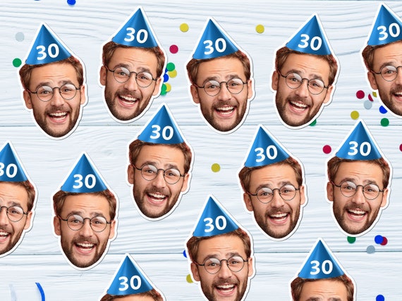 150 x Custom Photo Face Table Confetti 30th Birthday Party Decorations Personalised 21st 25th 40th Decorations For Women Him Her HBD30