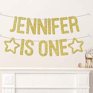 Custom 1st Birthday Banner Personalised Words Party Decorations For Kids Girls Boys Any Age 2nd 3rd - CB154