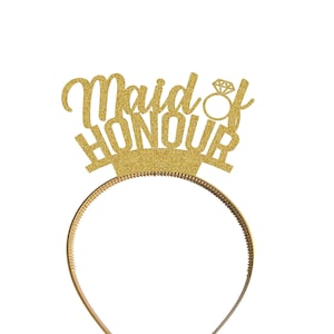 Custom Personalised Headband Wedding Bridal Shower Party Decorations Tiara Crown Any Name Bridesmaid Gifts Maid of Honour - HB20