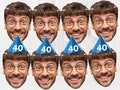 Custom Photo Face Bunting Banner Cutout 40th Birthday Party Decorations Personalised 25th 30th 50th Decorations For Women Him Her PBHBD40