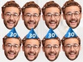 Custom Photo Face Bunting Banner Cutout 30th Birthday Party Decorations Personalised 21st 25th 40th Decorations For Women Him Her PBHBD30