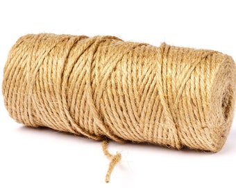 Absofine 100M Garden Cord Jute Twine String 4mm Thick Strong Natural Jute Rope Absofine 100M Garden Cord Jute Twine String 4mm Thick Strong Natural Jute Rope