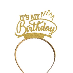 Custom Personalised Headband Birthday Party Decorations Tiara Crown Any Name It's my Birthday For Women Girls Her Mum Daughter - HB6