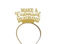 Custom Personalised Headband Tiara Birthday Baby Bridal Shower Wedding Anniversary Party Decorations For Girls Her Women Any Words - HB1