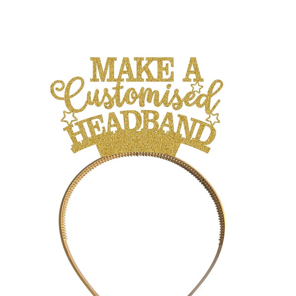 Tiara personalizada para diadema, cumpleaños, baby shower, despedida de soltera, boda, aniversario, decoración para niñas, mujeres y cualquier palabra - HB1