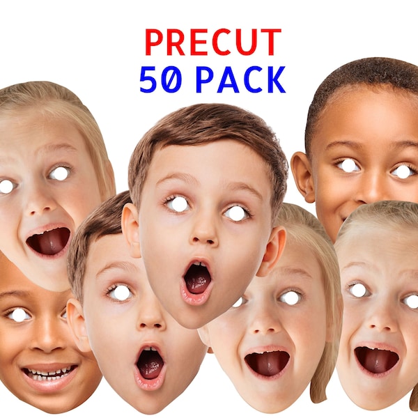 Photo Face Masks 5th Birthday Party Decorations Personalised Fan Face Cutout Head On A Stick Cut Out Funny Face Mask 7th 10th 13th