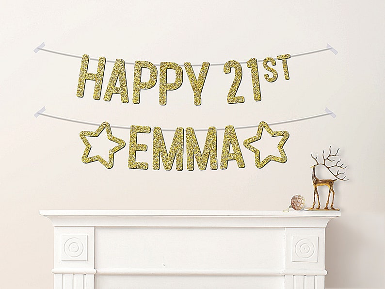 21st birthday bunting personalised