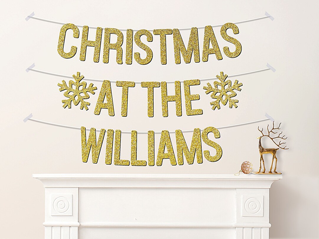 Custom Christmas Banner Personalised Words Party Decorations for