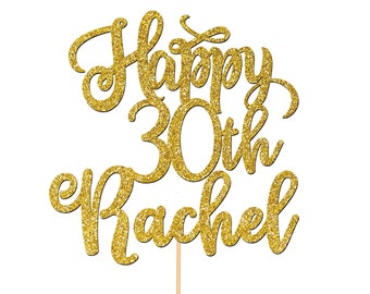 Personalised Custom 30th Birthday Cake Topper Party Decorations ANY NAME AGE 21st 25th Rose Gold P1380